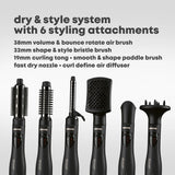 REVAMP 6-in-1 Ionic Airstyle dry and style system with six attachments