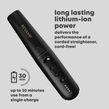 REVAMP Liberate Cordless Compact hair straightener with up to 30 minutes styling