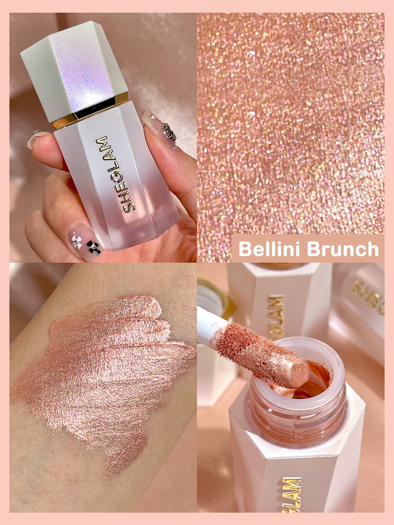 SHEGLAM - Glow Bloom Liquid Highlighter Bellini Brunch