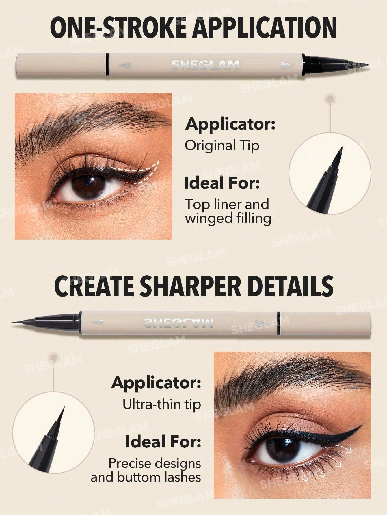 SHEGLAM - Multi-Tasker Line & Detail Eyeliner Pen Black