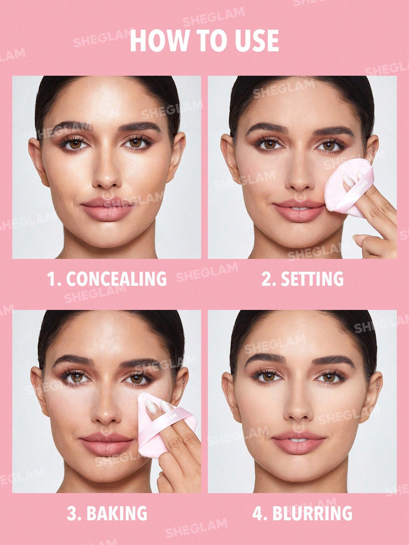 SHEGLAM - Insta-Ready Face & Under Eye Setting Powder Duo Bubblegum