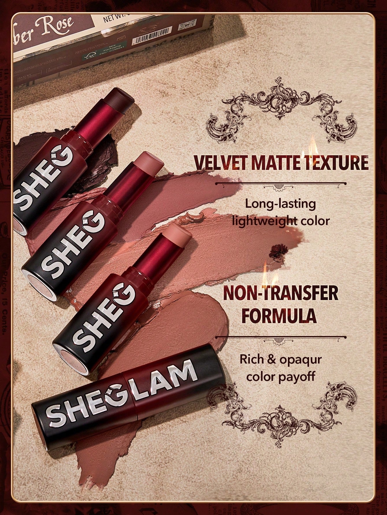 شيغلام - Dynamatte Boom Long-lasting مطفي lipstick (Ember Rose Ver.)-Passion