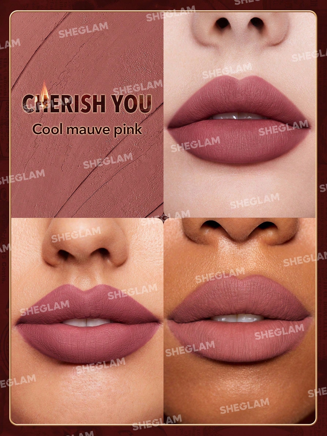 SHEGLAM - Sheglam - Dynamatte Boom Long-lasting Matte lipstick (Ember Rose Ver.)-Cherish You Cherish You