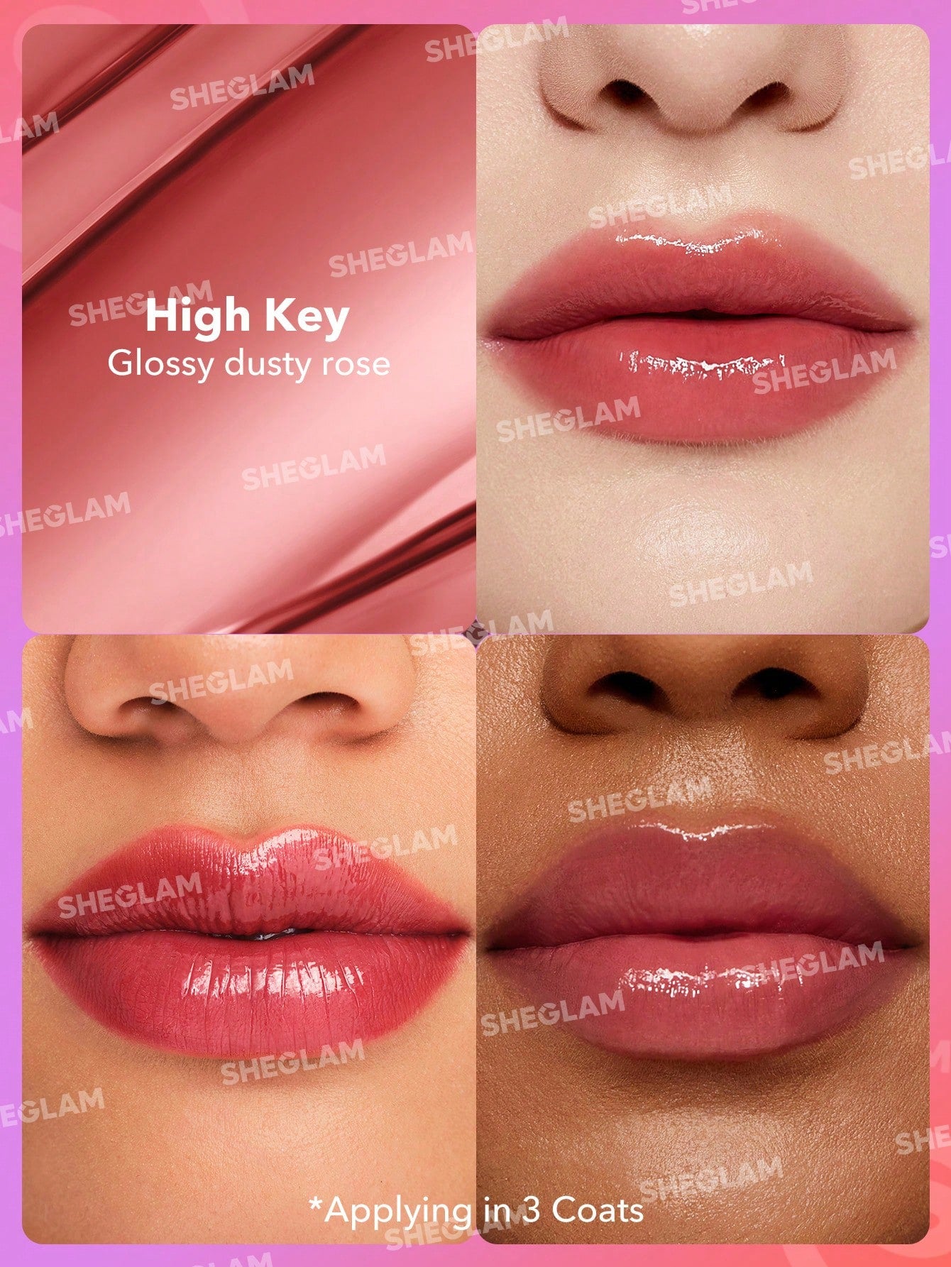 SHEGLAM - Mirror Kiss High-Shine Lipstick High Key
