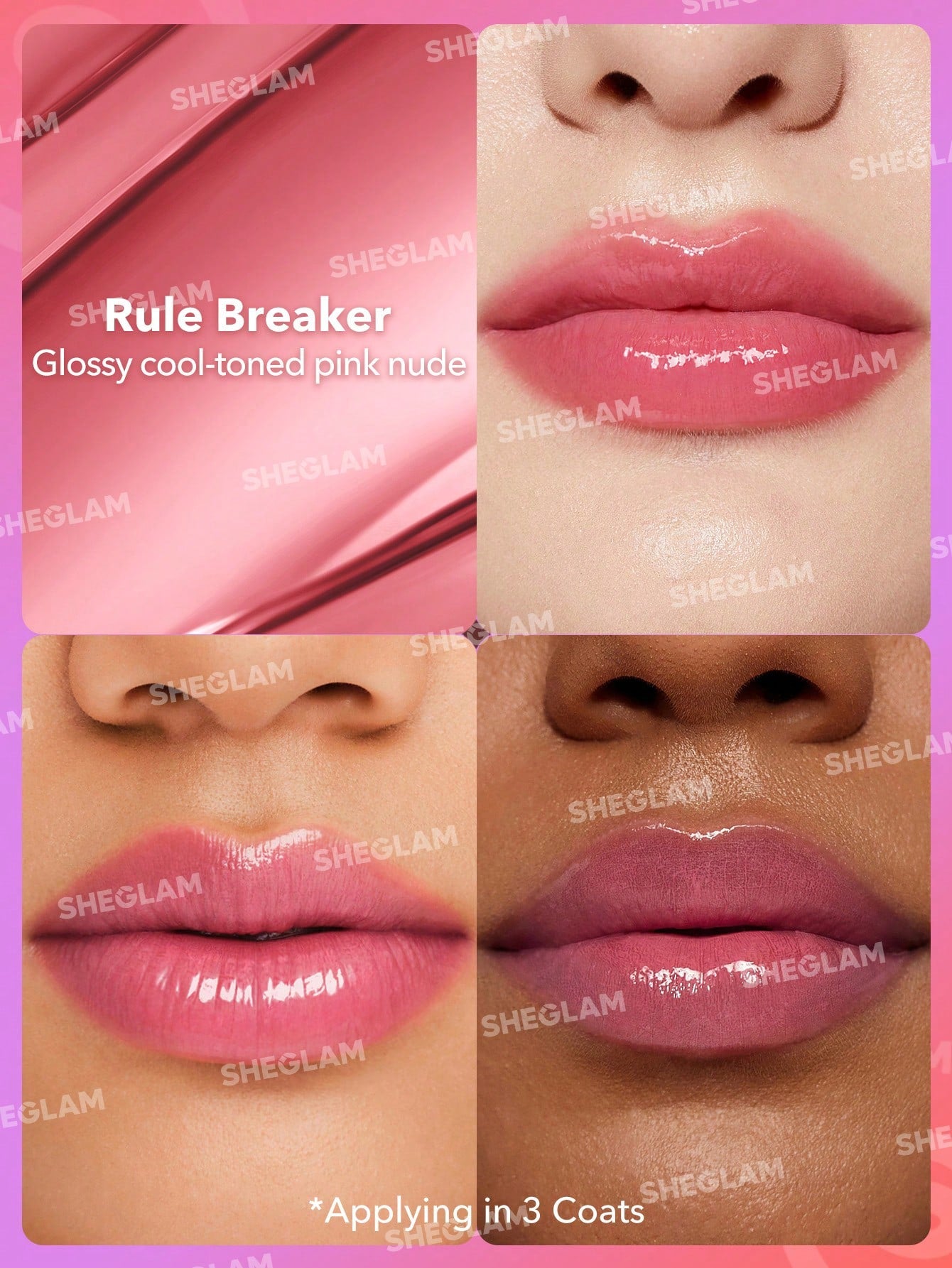 SHEGLAM - Mirror Kiss High-Shine Lipstick Rule Breaker