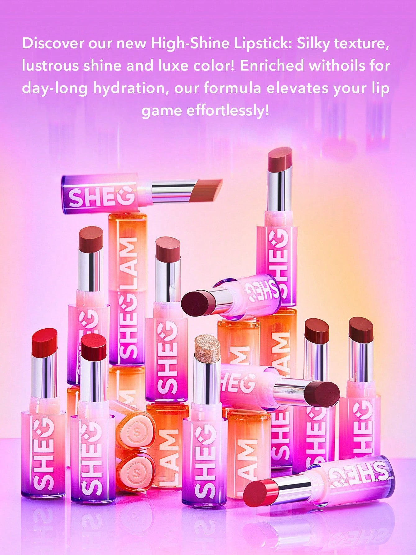 SHEGLAM - Mirror Kiss High-Shine Lipstick High Key