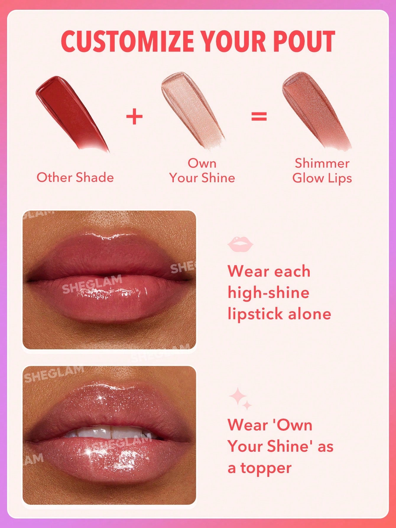 SHEGLAM - Mirror Kiss High-Shine Lipstick High Key