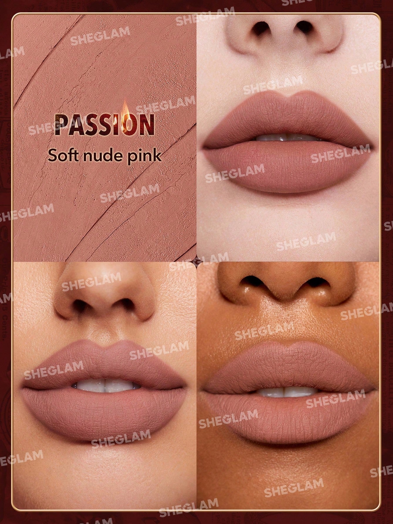 شيغلام - Dynamatte Boom Long-lasting مطفي lipstick (Ember Rose Ver.)-Passion