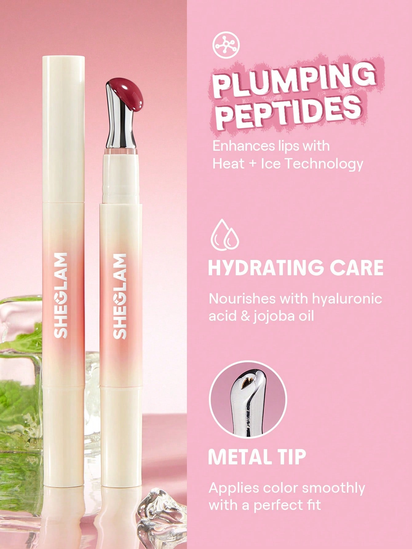 SHEGLAM - Bold Booster Lip Plumper-Rosé Veil Rosé Veil
