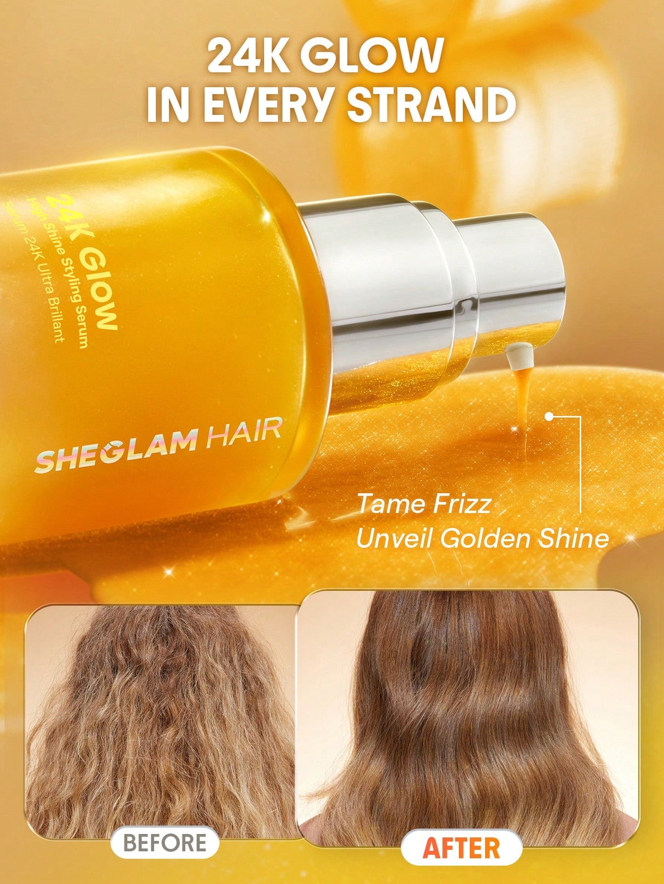 SHEGLAM - 24K Glow High Shine Styling Serum 50ml