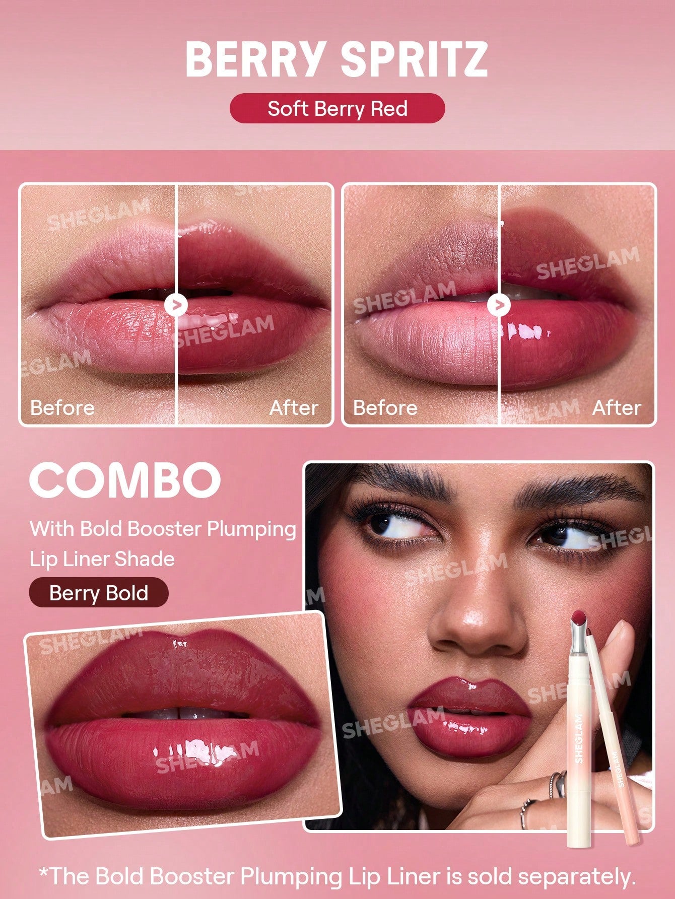SHEGLAM - Bold Booster Lip Plumper-Berry Spritz Berry Spritz