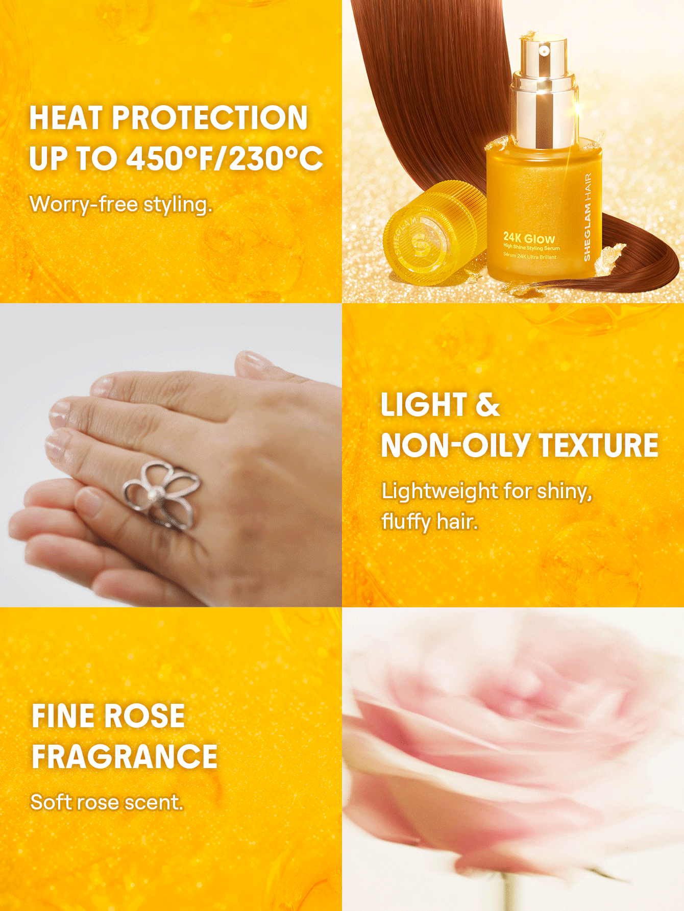 SHEGLAM - 24K Glow High Shine Styling Serum 50ml