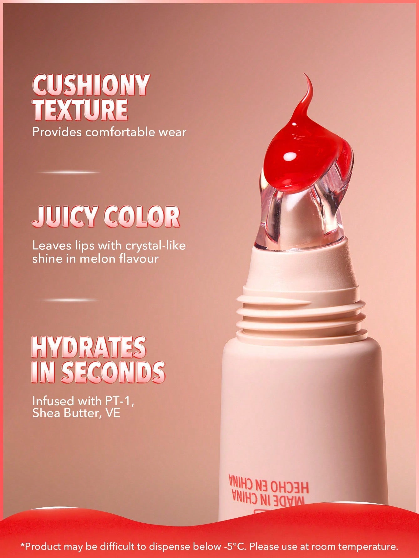 SHEGLAM - Crystal Glaze Moisturizing Lip Gloss Melon Pop
