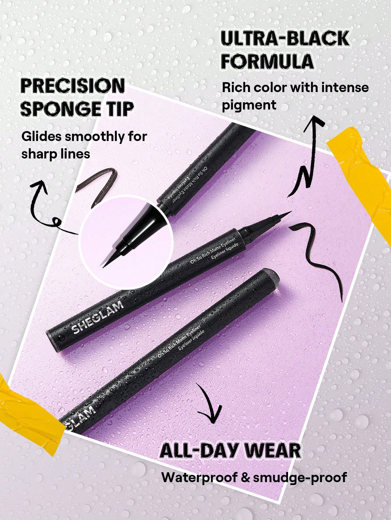 SHEGLAM - Oh So Rich Matte Eyeliner-Black Black