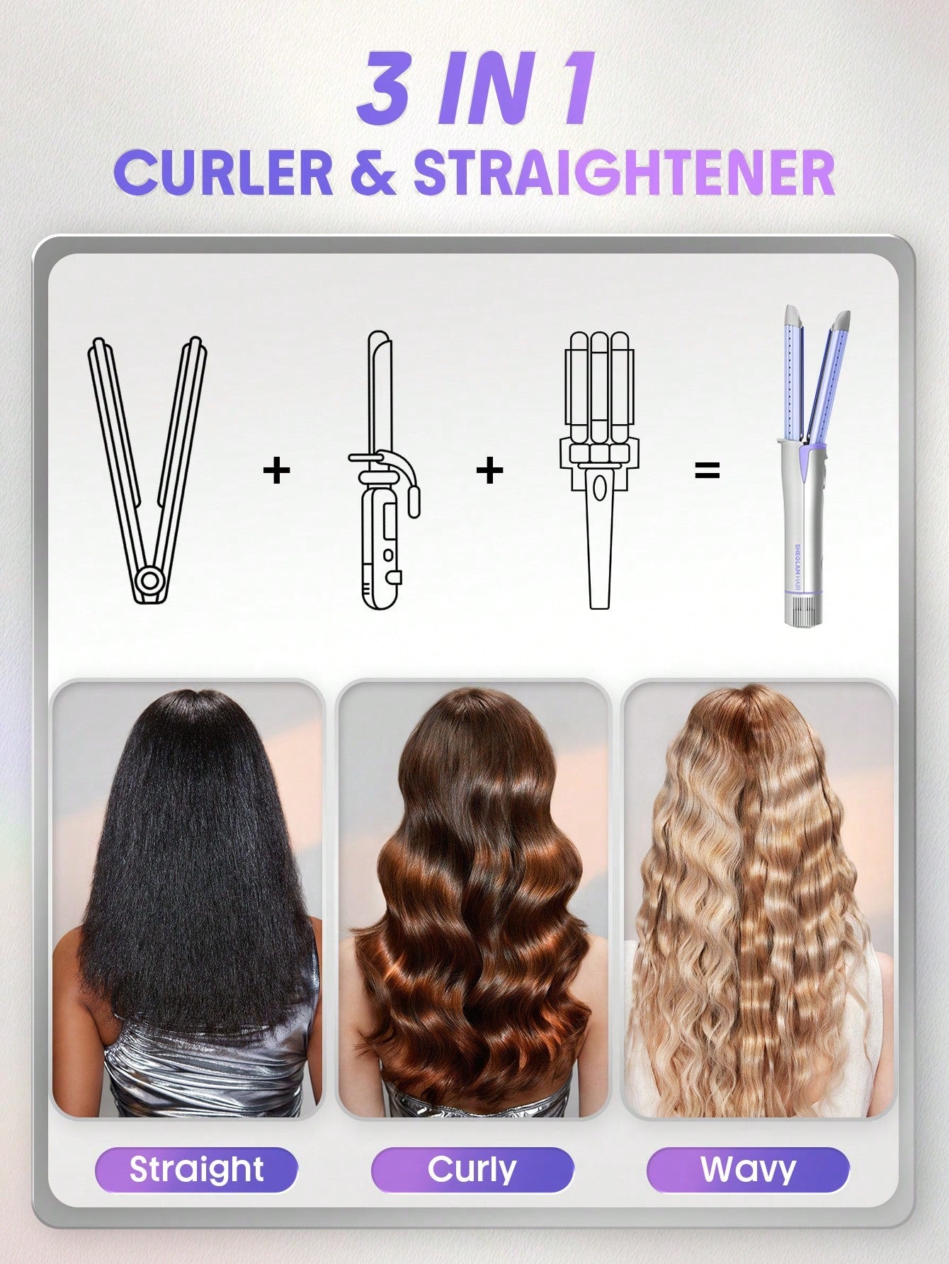 SHEGLAM - Cool Lock Airflow Styler Silver / US Plug