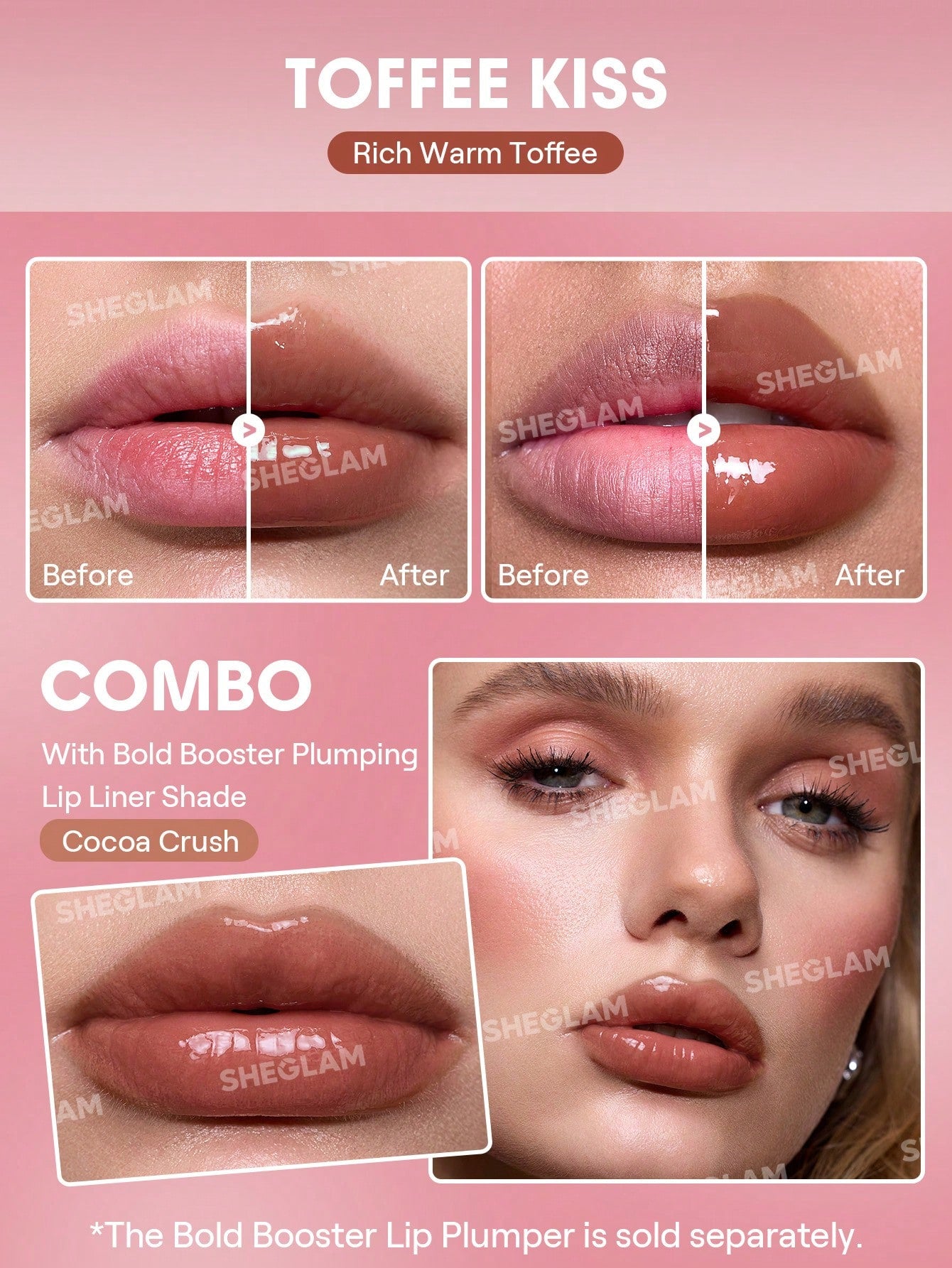 SHEGLAM - Bold Booster Lip Plumper-Toffee Kiss Toffee Kiss