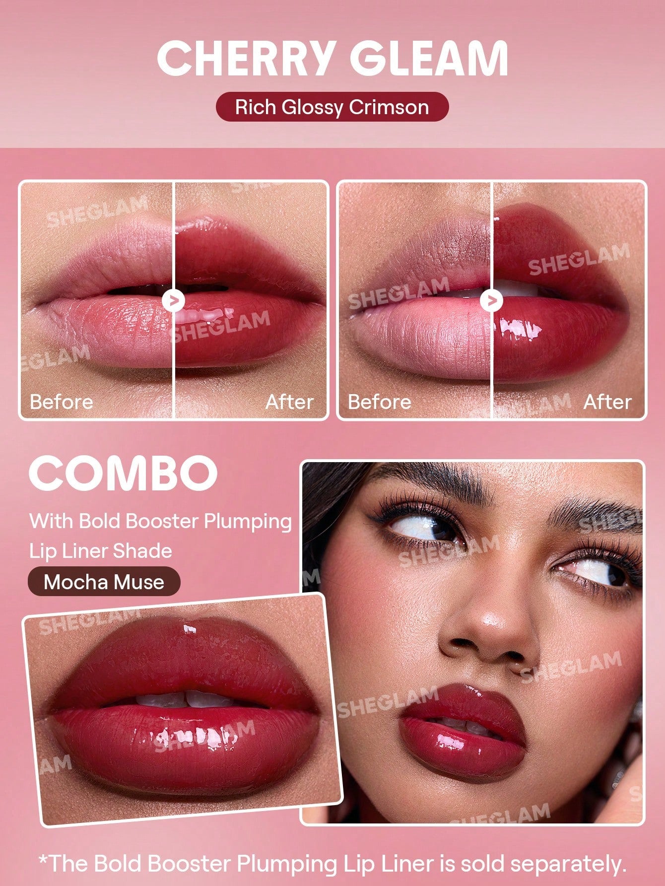 SHEGLAM - Bold Booster Lip Plumper-Cherry Gleam Cherry Gleam