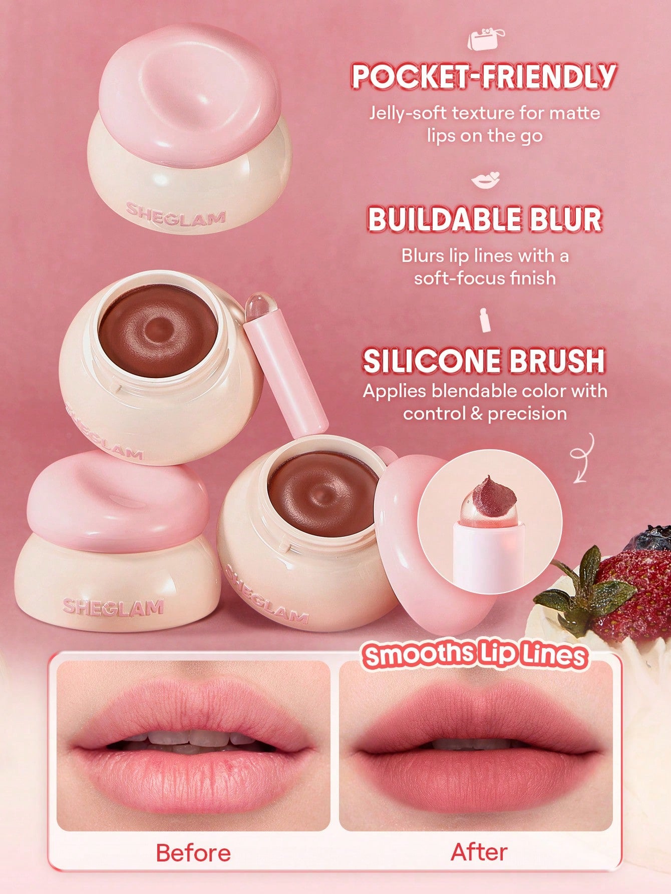 SHEGLAM - Bounce Putty Pocket Lip Pot-High Key High Key