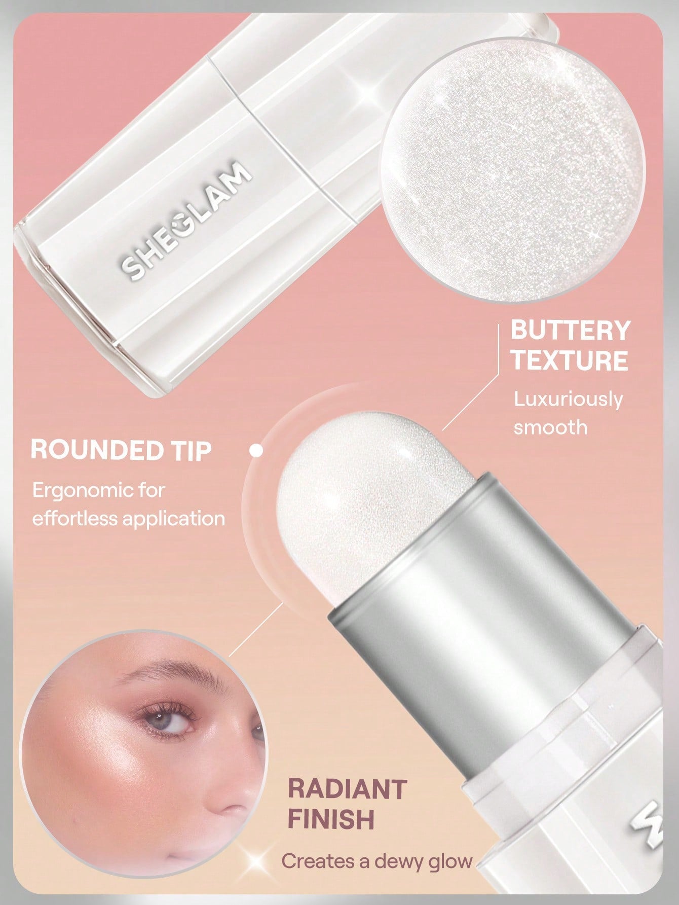 SHEGLAM - Sheglam - Buttery Bling Highlight Stick-42Pink Satin Pink Satin