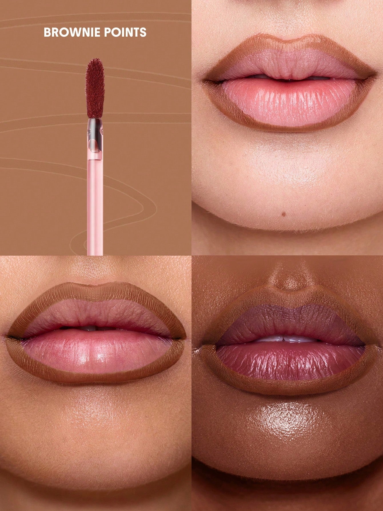 SHEGLAM - Fall In Line Peel Off Lip Liner Stain-Brownie Points Brownie Points