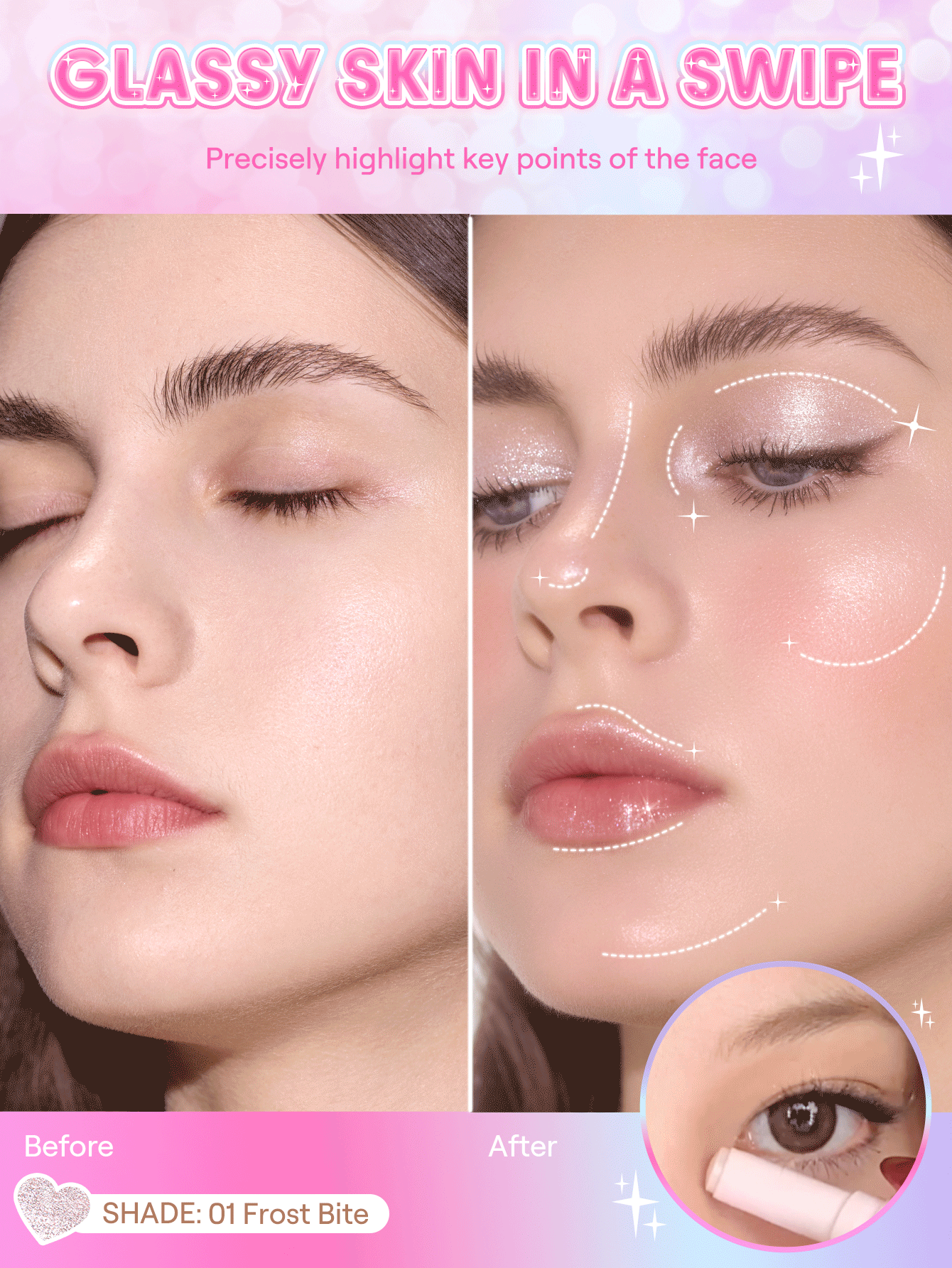 SHEGLAM - Crystal Jelly Glaze Stick 01 Frost Bite