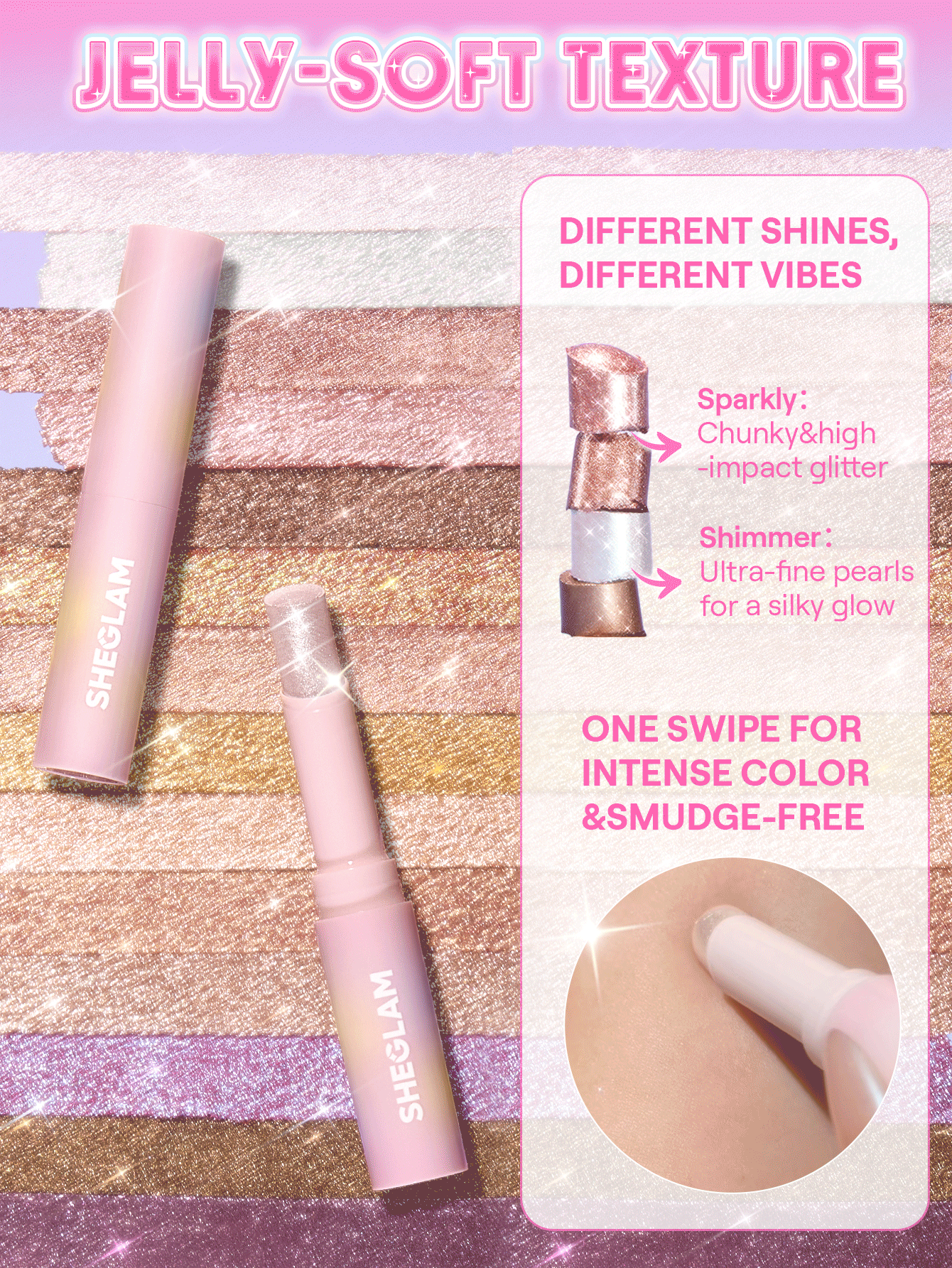 SHEGLAM - Crystal Jelly Glaze Stick-Petal Luxe Petal Luxe
