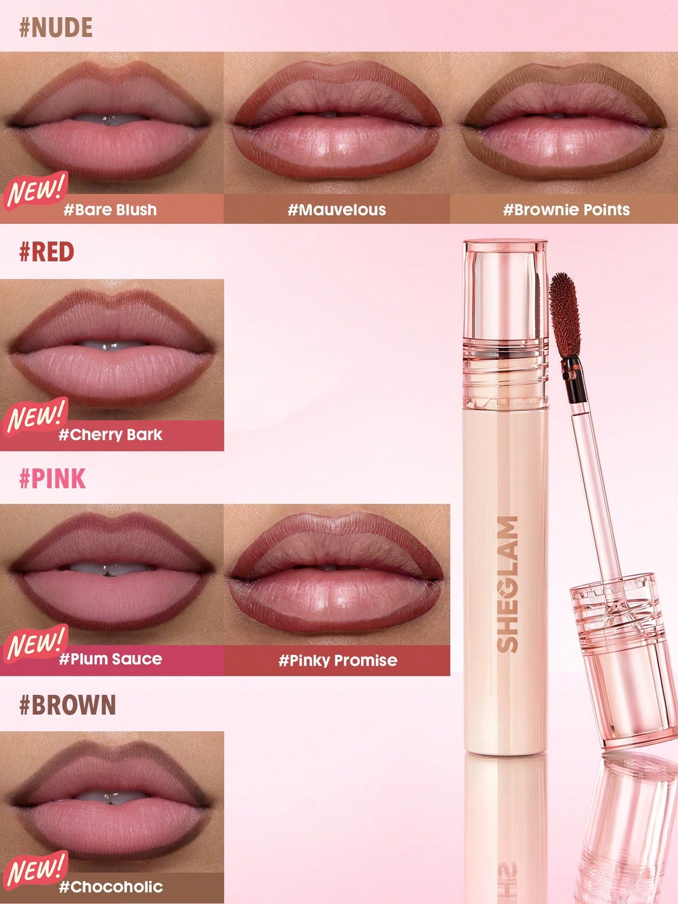 SHEGLAM - Fall In Line Peel Off Lip Liner Stain-Brownie Points Brownie Points