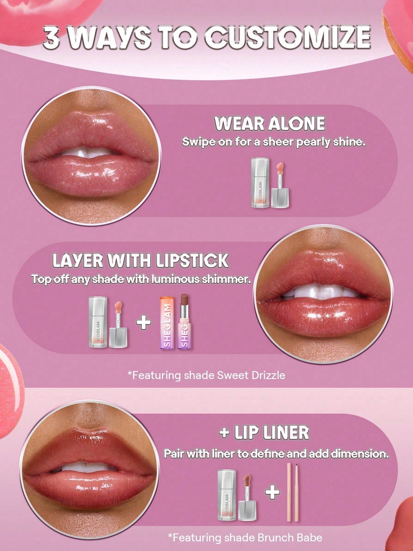SHEGLAM - Glass Lock Air Gloss  Glass Lock Air Gloss-Strawberry Milk Strawberry Milk