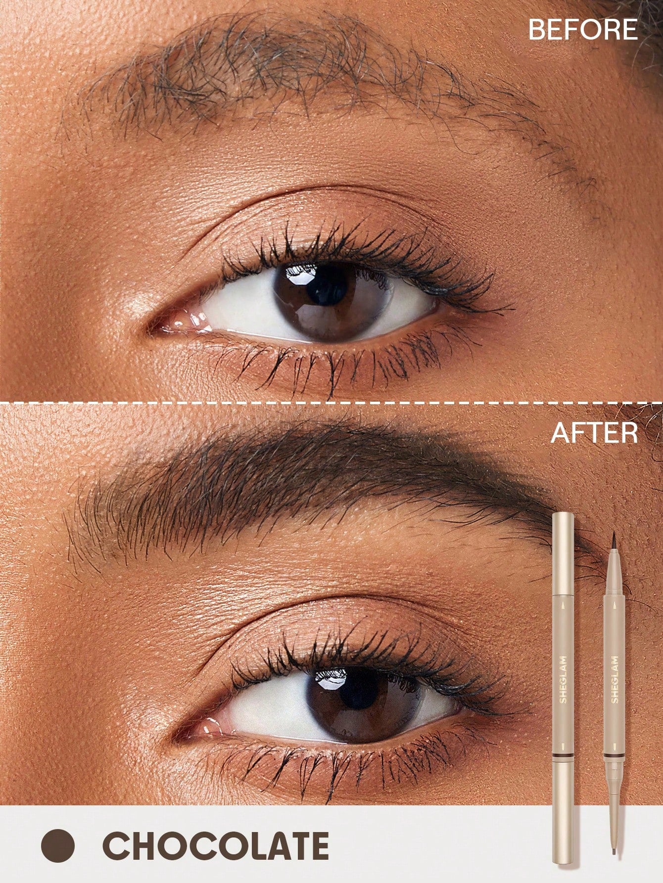 شيغلام - Brows On Demand 2-In-1 Brow Pencil Chocolate