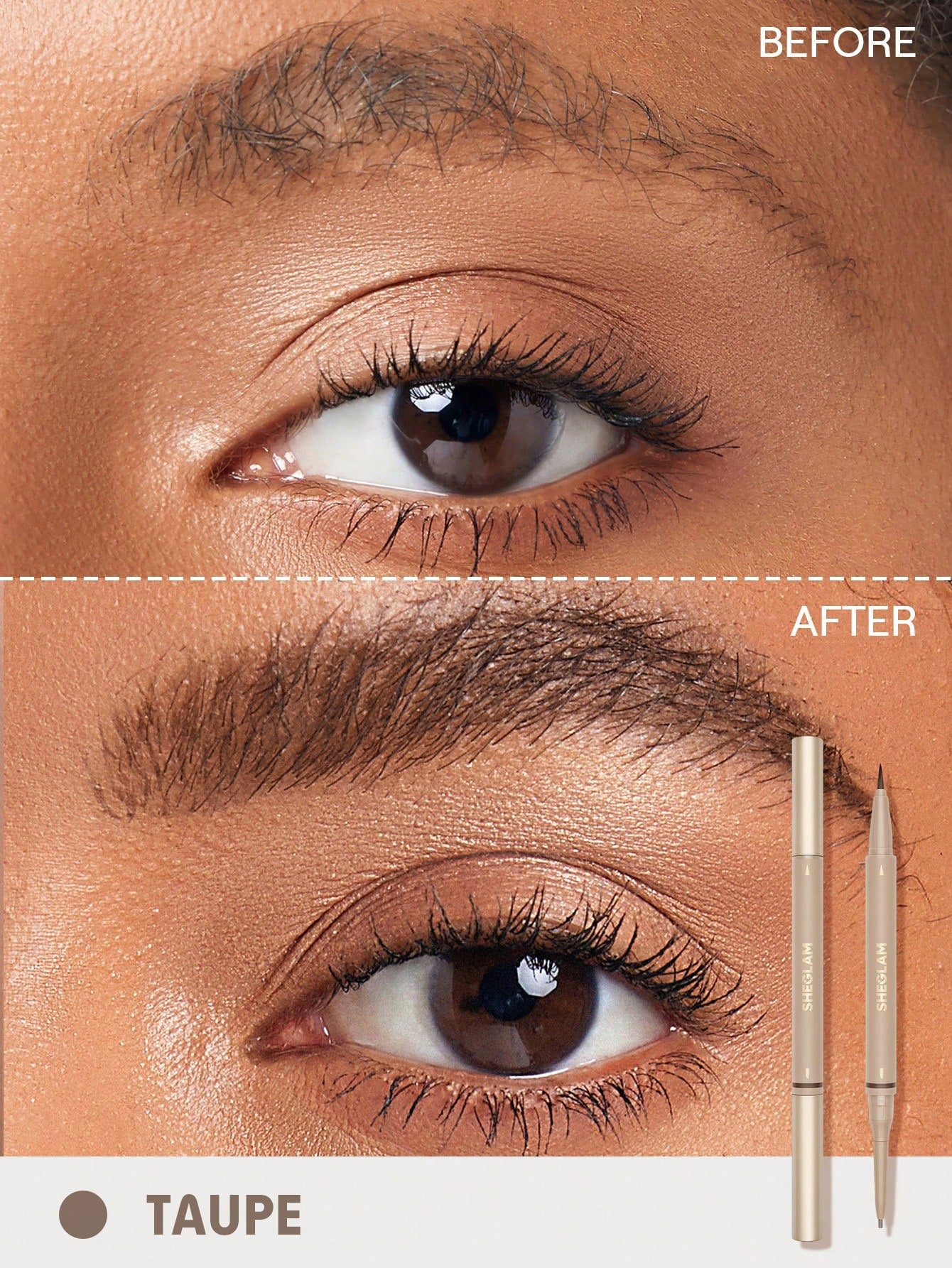 SHEGLAM - Brows On Demand 2-in-1 Brow Pencil-Taupe Taupe