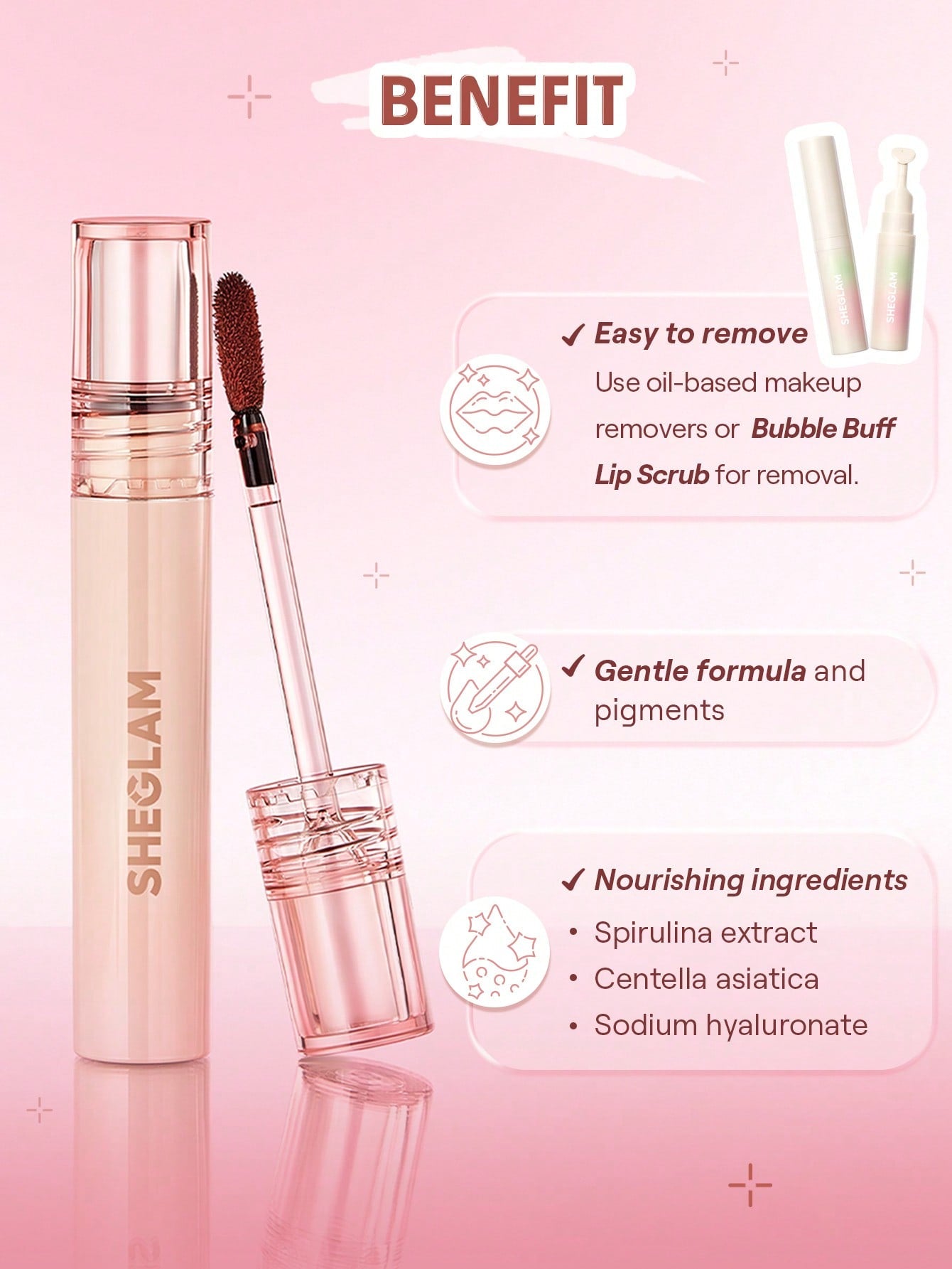 SHEGLAM - Fall In Line Peel Off Lip Liner Stain-Brownie Points Brownie Points