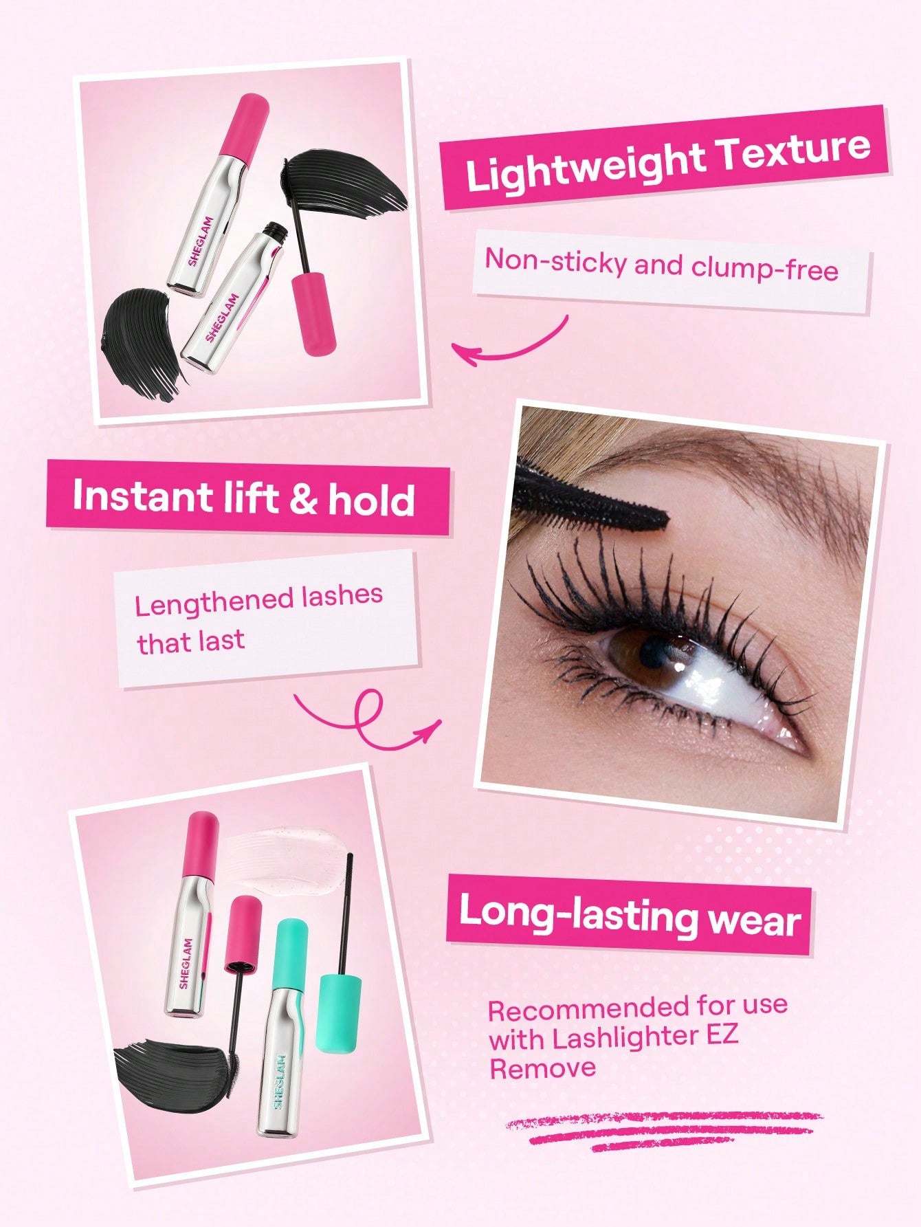 SHEGLAM - Lashlighter Up & Out Mascara Black
