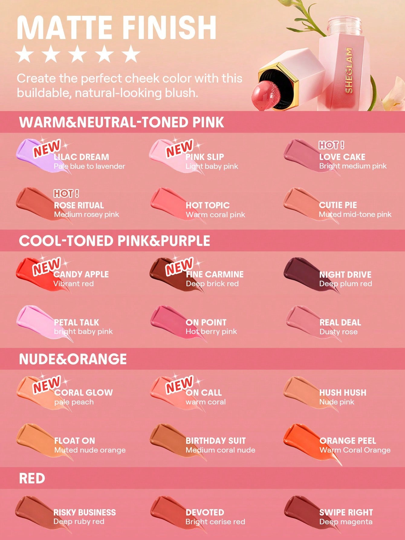 SHEGLAM - Sheglam - Color Bloom Liquid Blush Matte FinishPetal Talk Petal Talk