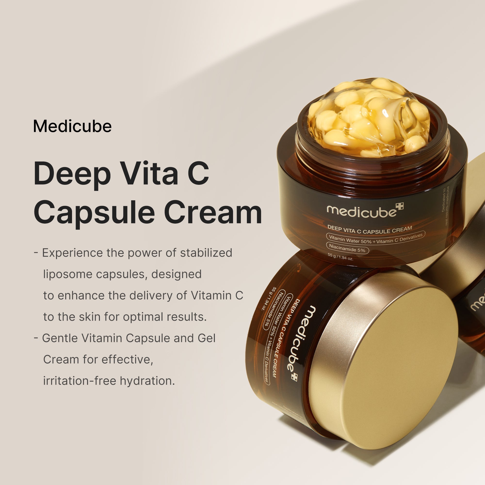 ميديكيوب كريم Deep Vita C بالكبسولات