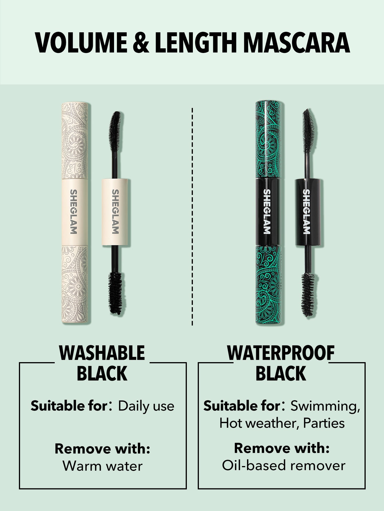 SHEGLAM - All-In-One Volume & Length Mascara-Black Black
