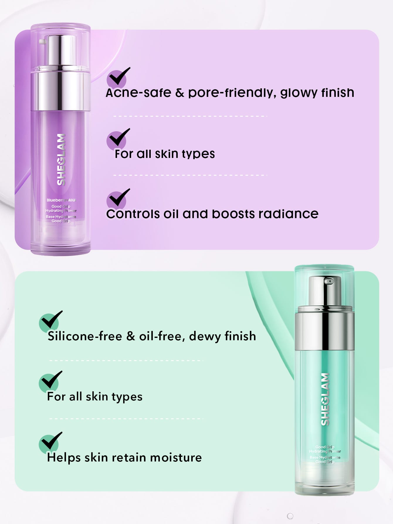 SHEGLAM - Good Grip Hydrating Primer Blueberry + AHA