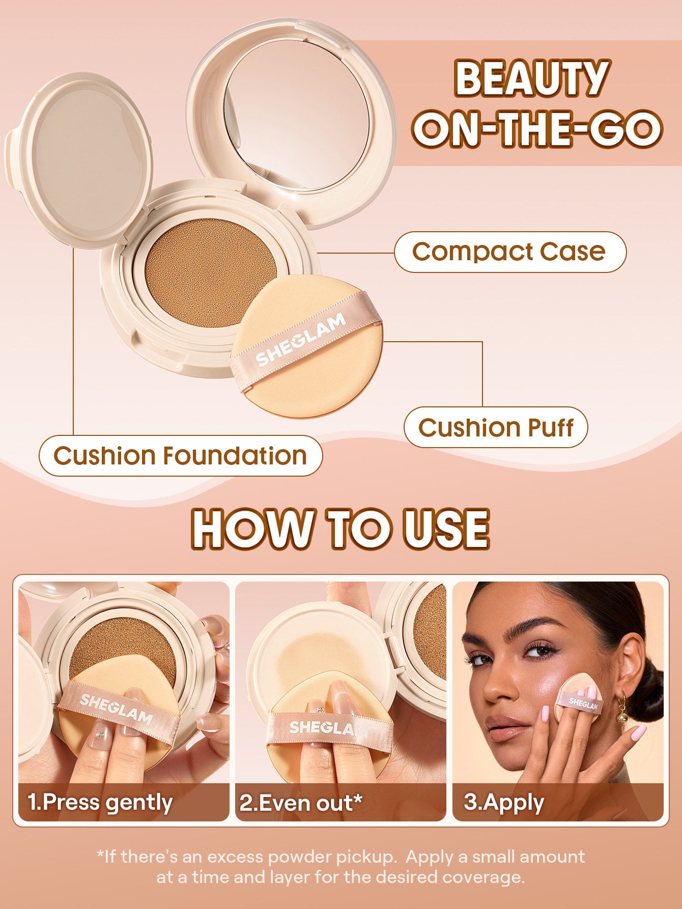 SHEGLAM - Lock & Go Long-Lasting Cushion Foundation Nude