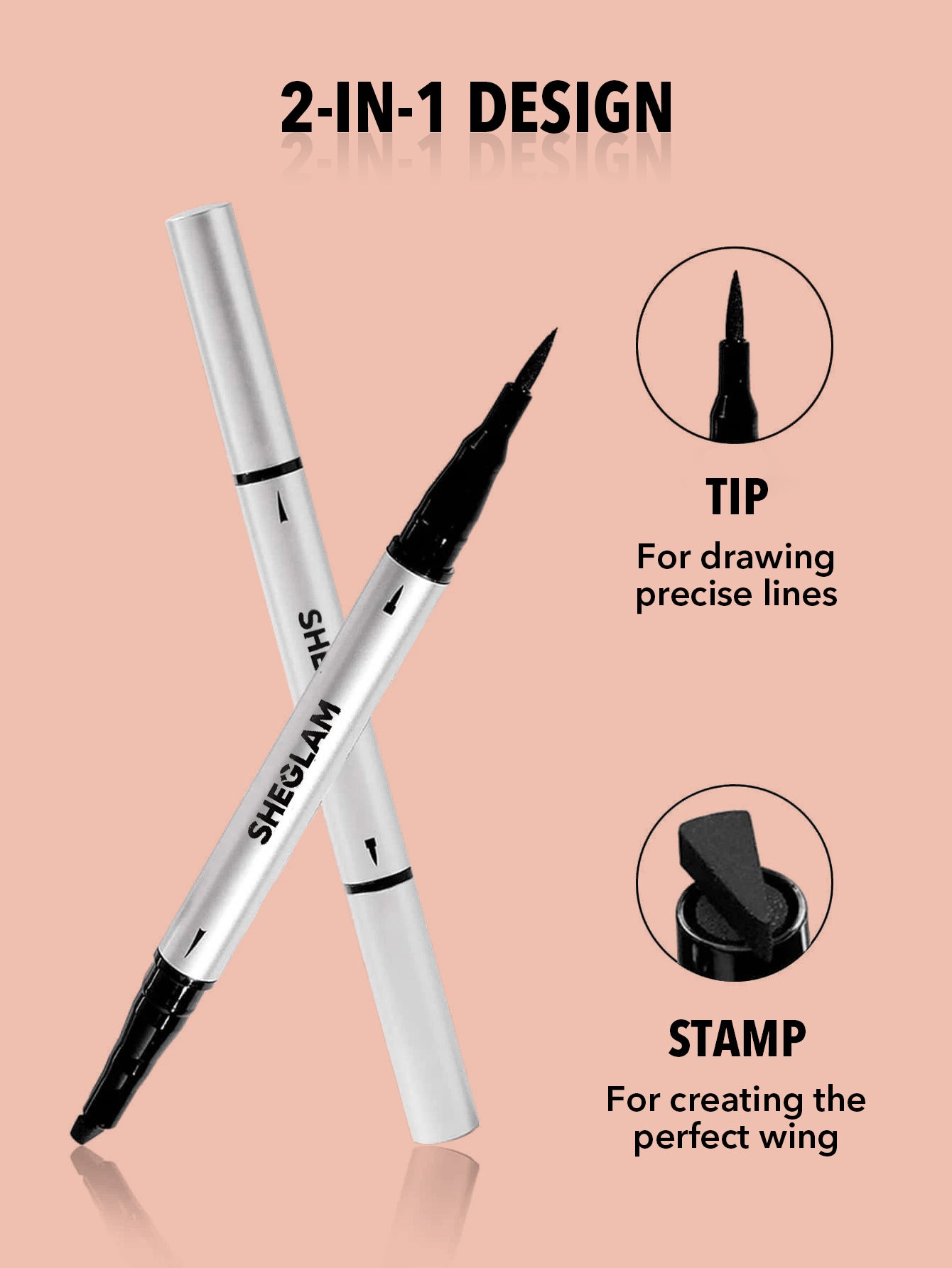 SHEGLAM - Wing It Waterproof Liner Duo-Black Black