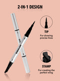 SHEGLAM - Wing It Waterproof Liner Duo-Black Black