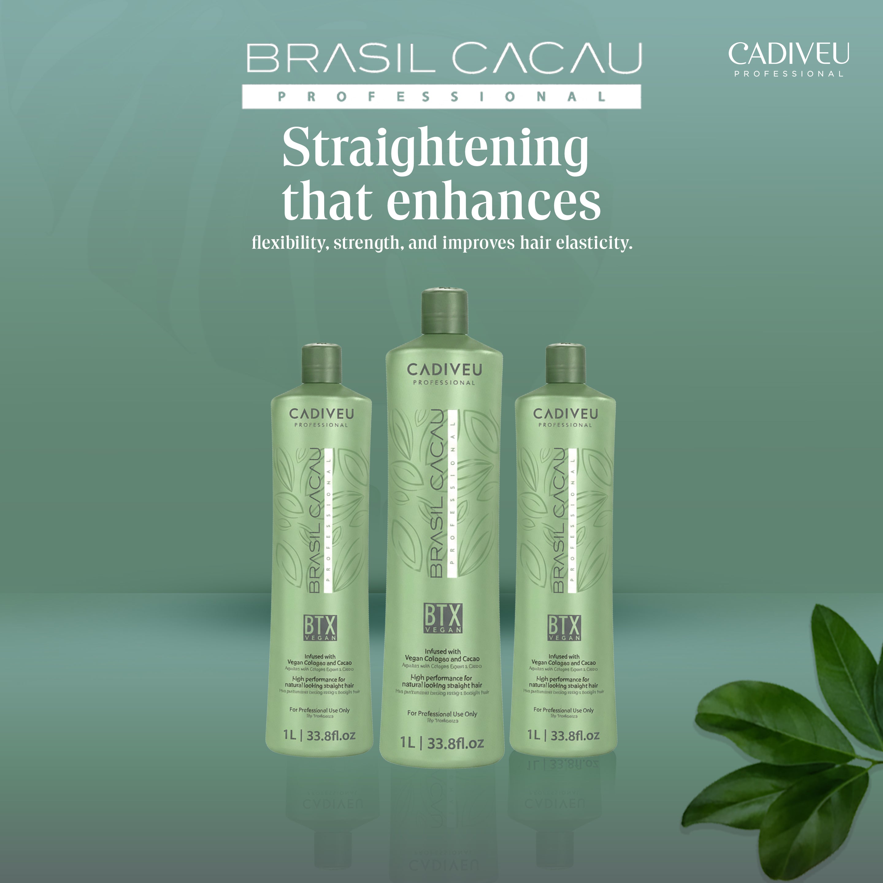 Cadiveu - Brasil Cacau BXT Vegan-Kit (3 Bottle Box) - 1L