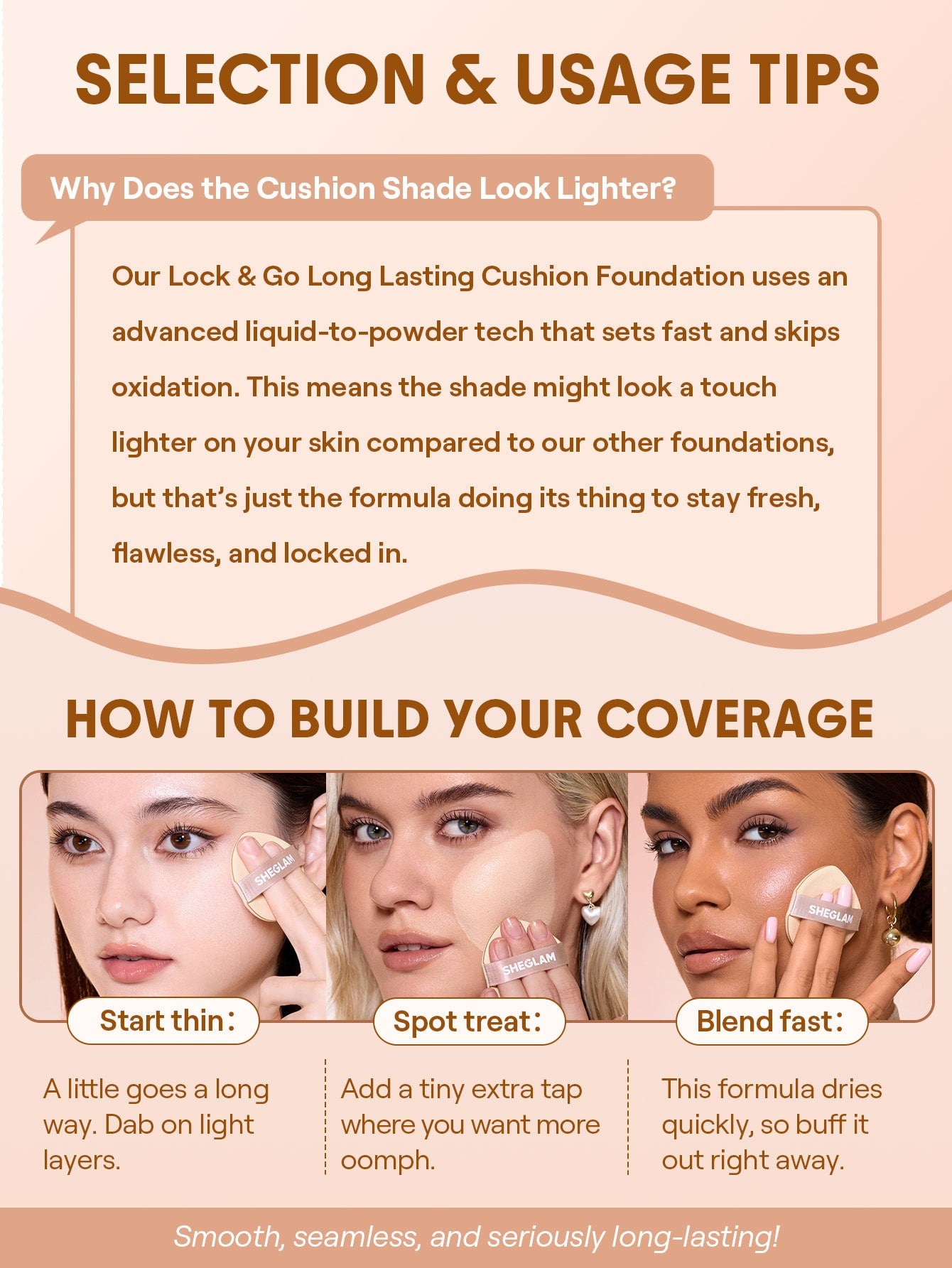 SHEGLAM - Lock & Go Long-Lasting Cushion Foundation Linen