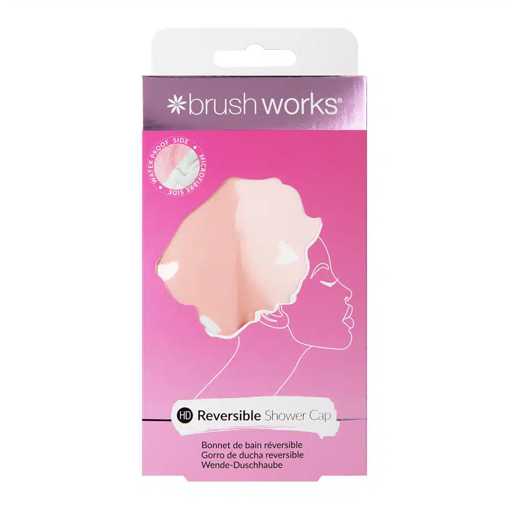 Brushworks - Reversible Shower Cap Heart Pattern
