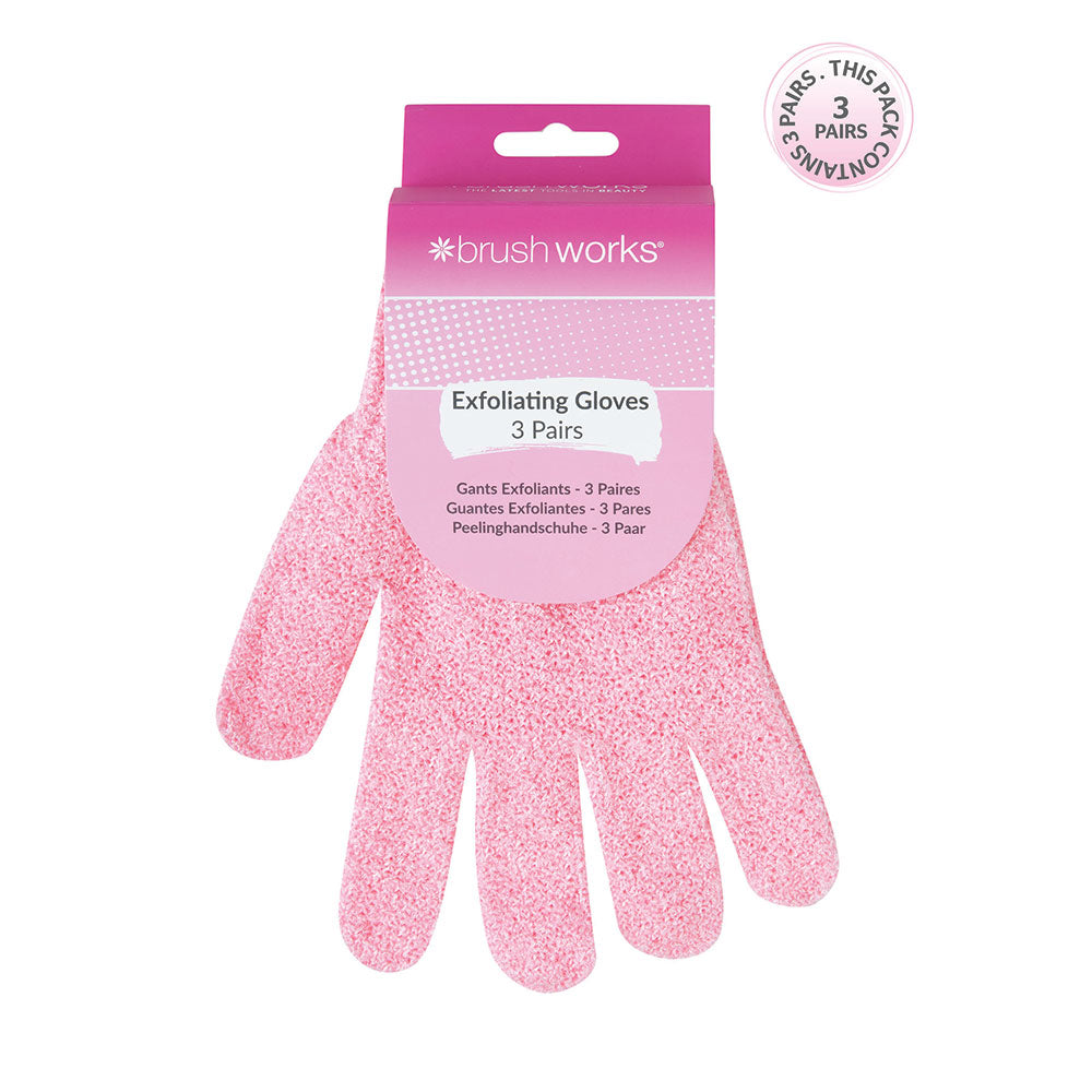 Brushworks - Exfoliating Gloves (Pack Of 3)