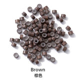 Silicon Rings - S-4530 - 1000 pcs - For Extension -Color# Brown