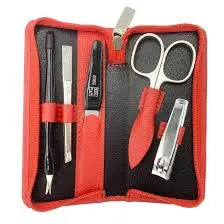 Erbe Solingen - Yes - Manicure Case5pc Red Leather # 99265