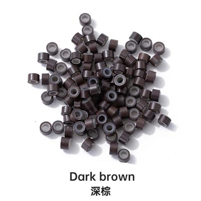 Silicon Rings - L-5038 - 1000 pcs - For Extension -Color# Dark Brown