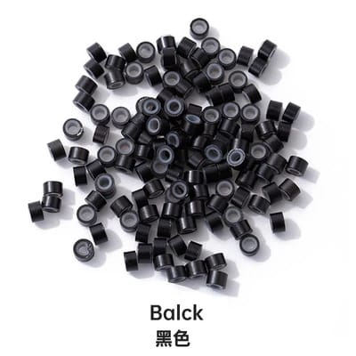Silicon Rings - S-4530 - 1000 pcs - For Extension -Color# Black