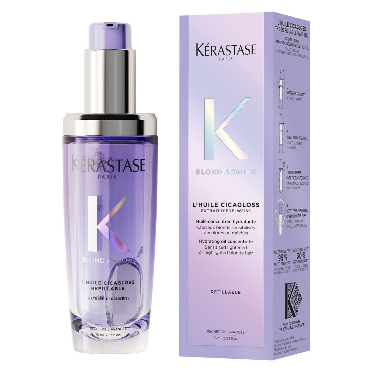 Kérastase Blond Absolu L'Huile Cicagloss Refillable Hair Oil 75 ml