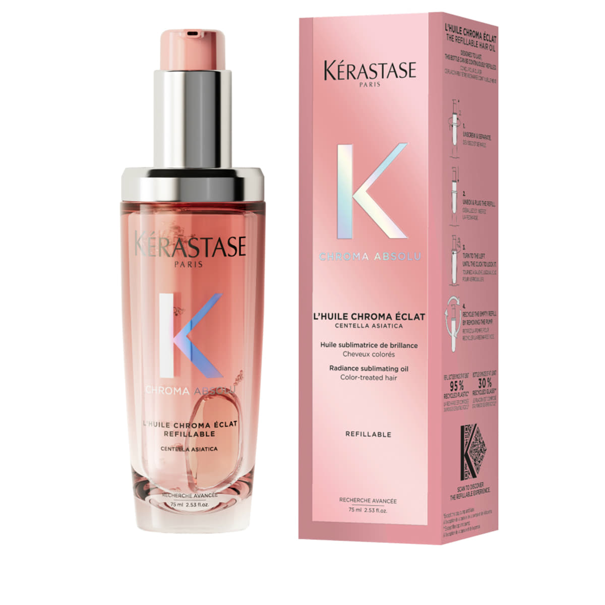 Kérastase Chroma Absolu L'Huile Chroma Éclat Refillable Hair Oil 75 ml
