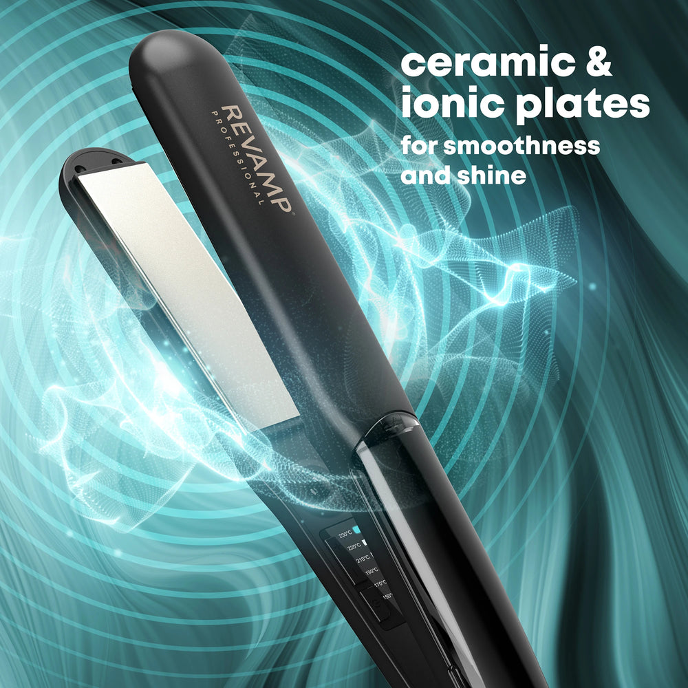 REVAMP Steamcare hair straightener ceramic and ionic plates